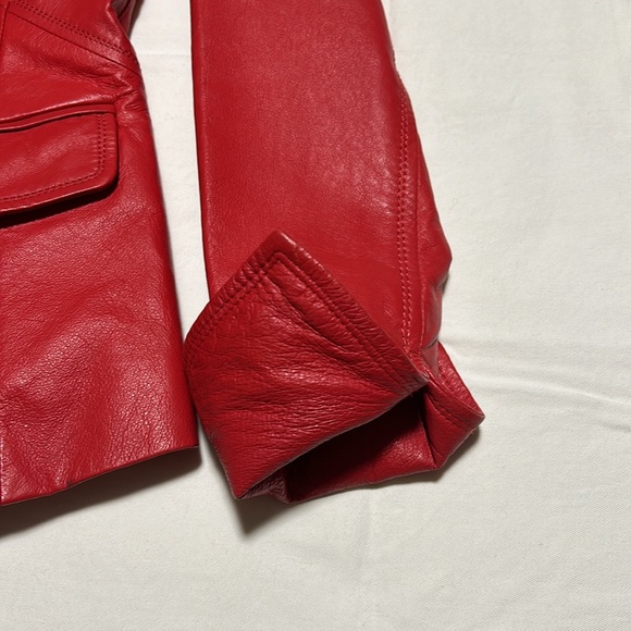 Leather fitted blazer - Picture 2 of 7